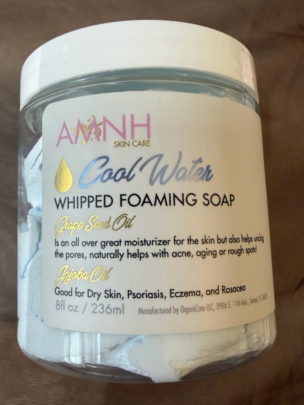 Aminnah Cool Water Whipped Foaming Soap